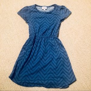 Lularoe MAE blue chevron dress